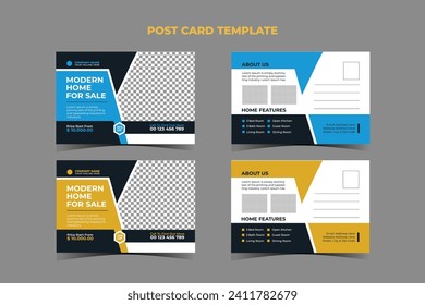 Real Estate Post card Template Design