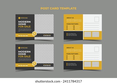 Real Estate Post card Template Design