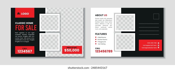Real Estate Postcard Banner Template Design