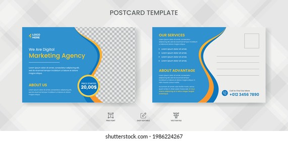 Real estate postcard design template