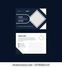  Real Estate Postcard Design Template.