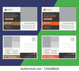 Real estate postcard template design