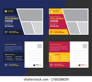 Real Estate Postcard Template Design