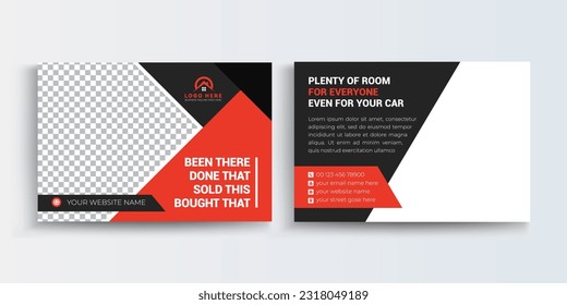 Real estate postcard template design, corporate clean creative elegant Real estate agency realtor home rental Modern Creative and Clean template postcard design.