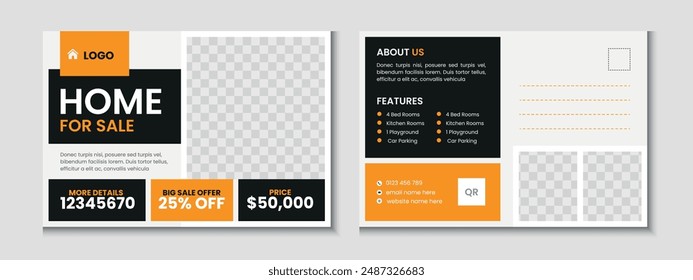 Real Estate Postcard Template Design