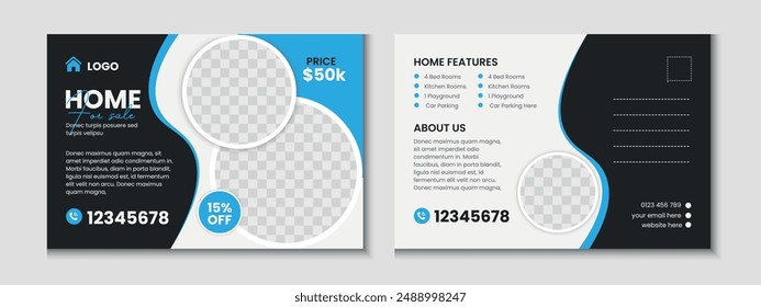 Real Estate Postcard Template Design