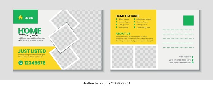 Real Estate Postcard Template Design