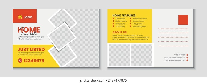 Real Estate Postcard Template Design