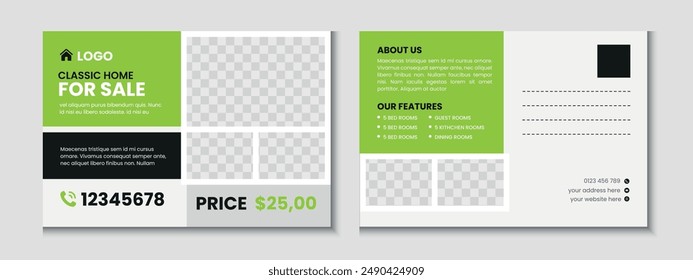 Real Estate Postcard Template Design