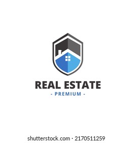 Logotipo premium inmobiliario. Se puede usar para el elemento de plantilla de diseño de logotipos para edificios de arquitectura de construcción.
