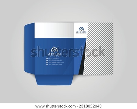 Real Estate Presentation folder design for files, Business Presentation Folder Template For Real Estate folder design with abstract branding graphics vector set.
