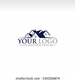 Real estate, properties, and construction logo
