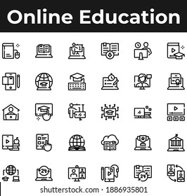 Real estate properties icon set