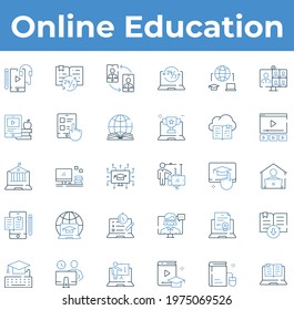 Real estate properties icon set