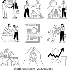 Agente inmobiliario Ilustraciones