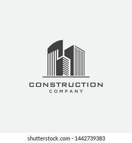 Real estate, property, apartment logo design template.Vector