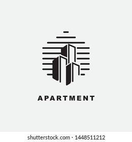 Real estate, property, apartment logo design template.Vector