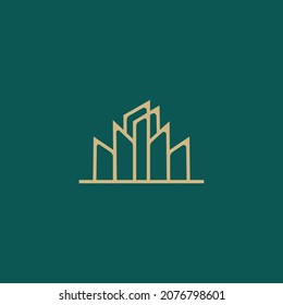 Real estate property business geometric vector logo design