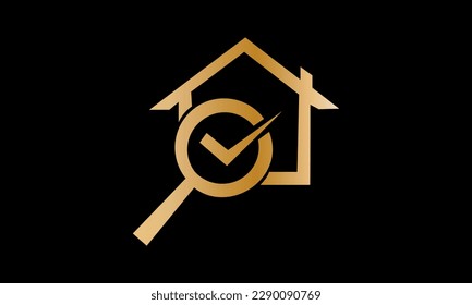Real Estate property business, house logo abstract monogram vector template