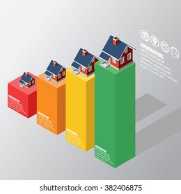 Real Estate And Property Business Isometric Building Diagram Vector Design