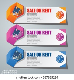 Real Estate And Property Business Isometric Building. Abstract  
infographics on the grey background, Vector illustration can be 
used for workflow layout, diagram, number options, web design.