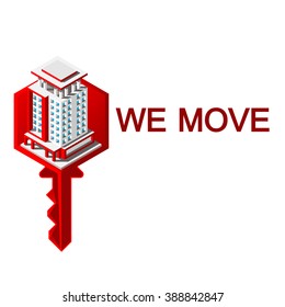 Real Estate And Property Business Isometric Building. Abstract  
infographics on the White background, Vector illustration can be 
used for workflow layout, diagram, number options, web design.