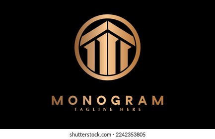 Real Estate Property Business logo vector monogram template