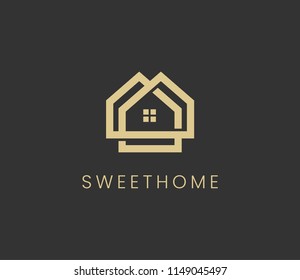 Real Estate , Property and Construction Logo design for business corporate sign . Vector Logo .