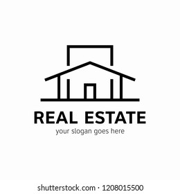 Real Estate , Property and Construction Logo design for business corporate sign . Vector Logo in simple style.