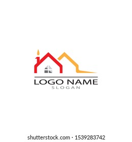 REAL ESTATE   PROPERTY  AND CONSTRUCTION LOGO DESIGN FOR BUSINESS CORPORATE SIGN . VECTOR