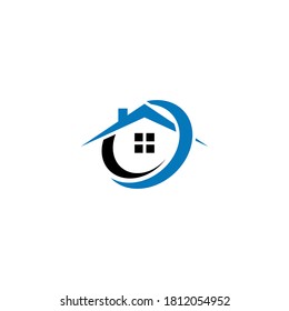 Real Estate, Property and Construction logo design icon, circle logo home