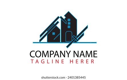 Real Estate, Property and Construction Logo Design Template. Creative Symbol for your Business