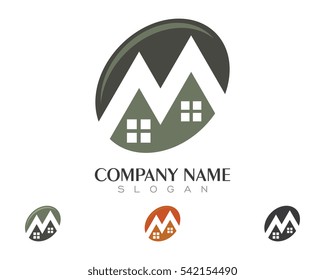 Real Estate , Property and Construction Logo design for business corporate sign . Vector Logo .