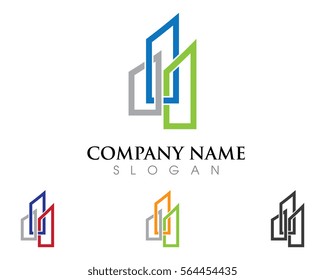 Real Estate , Property and Construction Logo design for business corporate sign . Vector Logo .