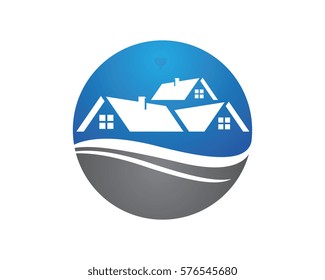 Real Estate , Property and Construction Logo design for business corporate sign . Vector Logo .