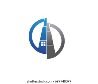 Real Estate , Property and Construction Logo design for business corporate sign . Vector Logo 