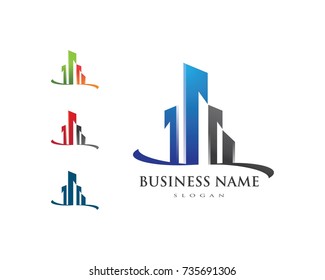 Real Estate , Property and Construction Logo design for business corporate sign . Vector Logo 