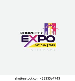 Real Estate Property Expo Logo, Home concept,  Abstract logo unit Vector Design