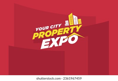 Real Estate Property Expo, Property Show, Real Estate Backdrop Vector 