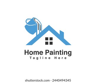 Real Estate, Property and Home Painting Business Logo Design.