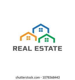 Real estate, property or house logo design
