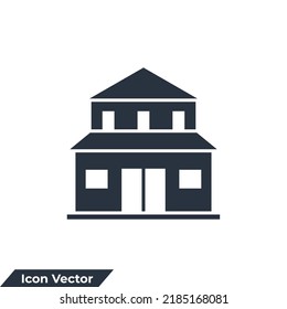 Real Estate Property icon logo vector illustration. villa symbol template for graphic and web design collection