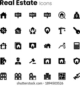 Real Estate Property icon set