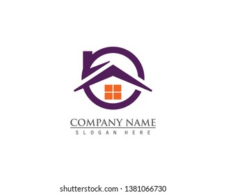 Real estate property logo concept for business corporate sign