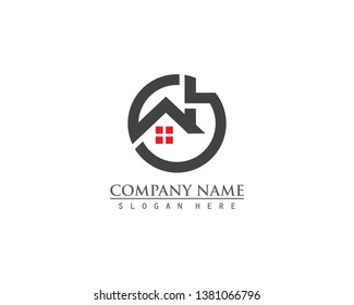Real estate property logo concept for business corporate sign