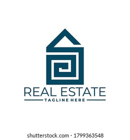 ilustración vectorial del logotipo inmobiliario y inmobiliario