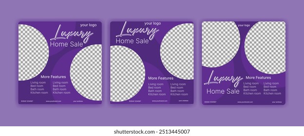 real estate or property social media template vector design