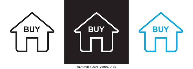 Real estate purchase  icon. Vector illustration. isolated on white and black background. EPS 10