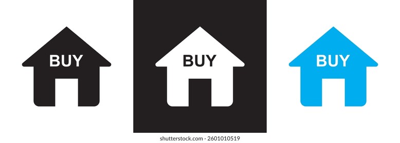 Real estate purchase  icon. Vector illustration. isolated on white and black background. EPS 10