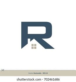 Real Estate R Letter Logo Template Illustration Design. Vector EPS 10.